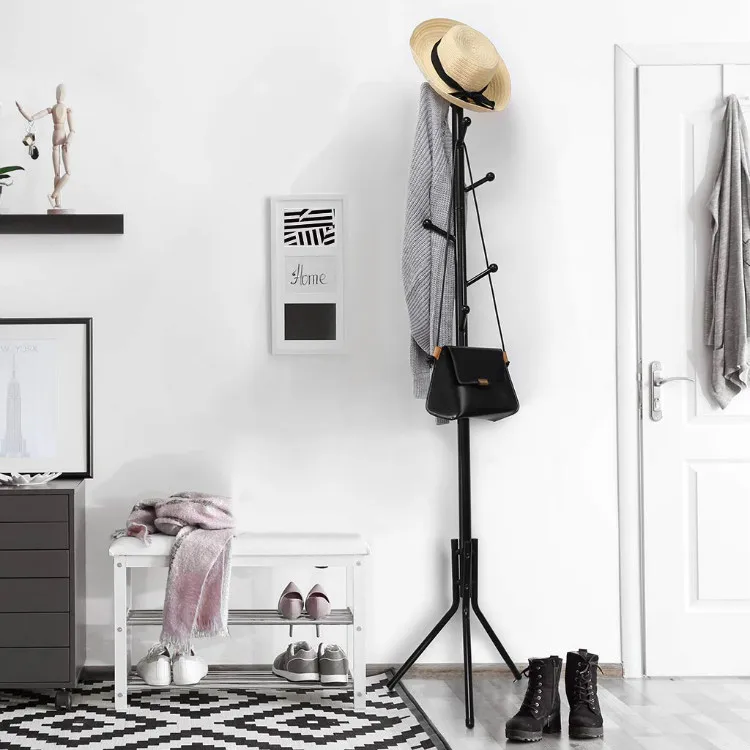 Free Standing entryway coat tree metal hat/jacket/handbag holder Display Stand Rack