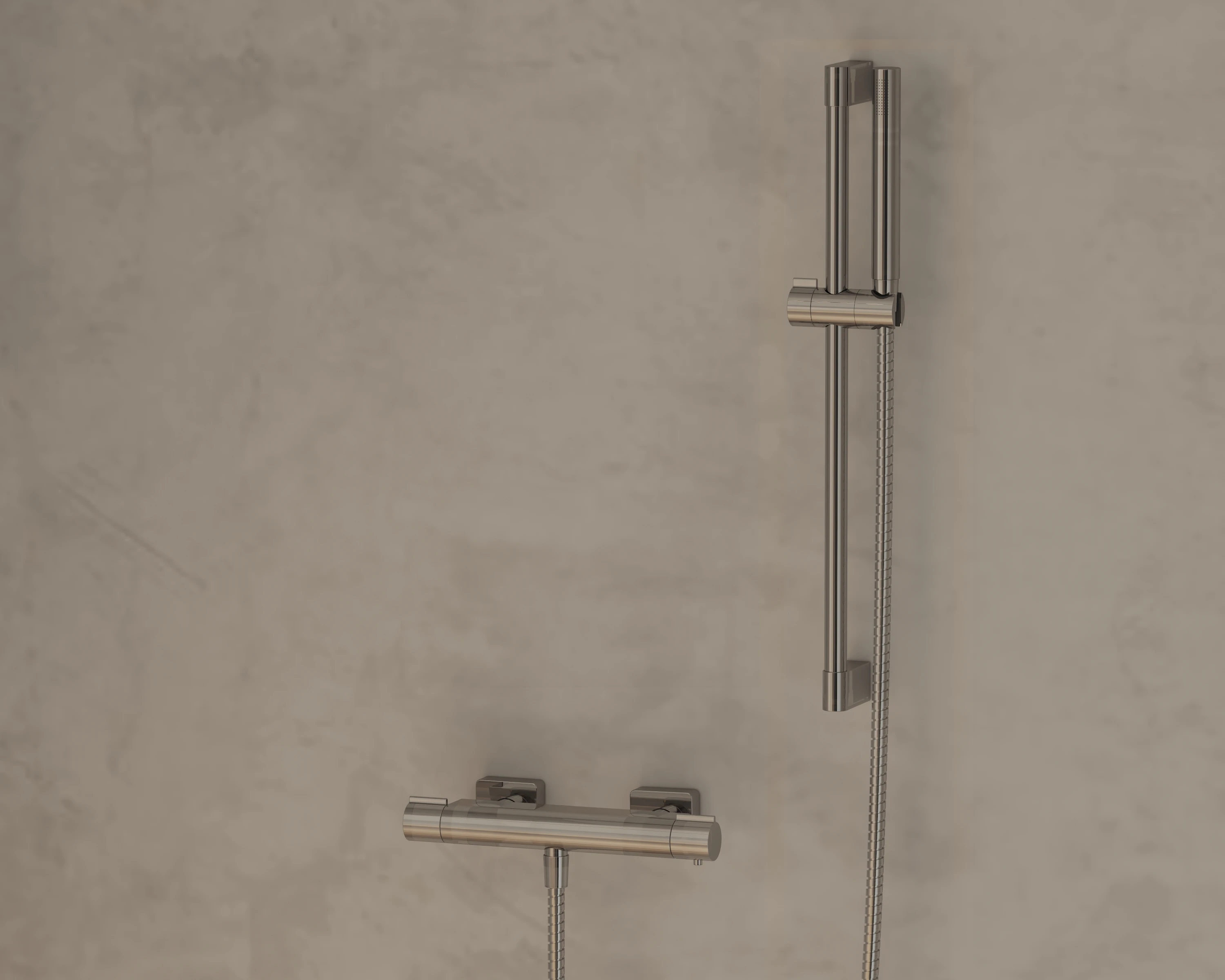 EILSA wall mounted exposed wall mounted shower faucet switch wall mount bathtub thermostatic bathroom mixer