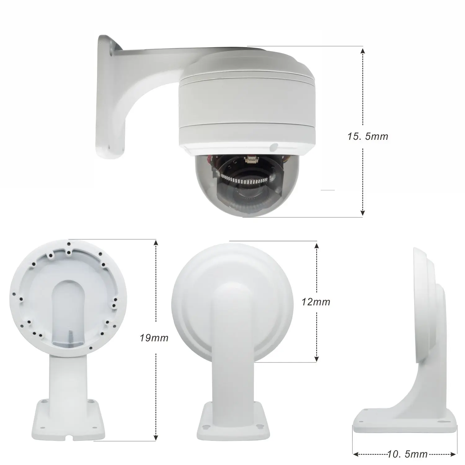 Besview 5MP 5X Motor Lens Vandal Dome Surveillance PTZ CCTV Security System IP Network Camera