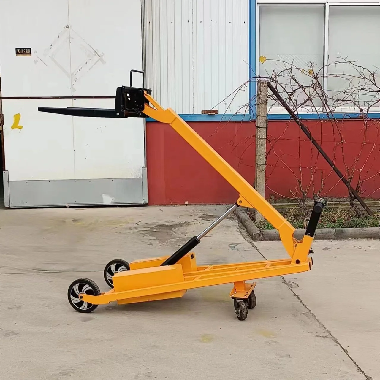 Portable Multi Functional Crane Lifting Forklift With Fork And Hook Or Oil Drum Lifter