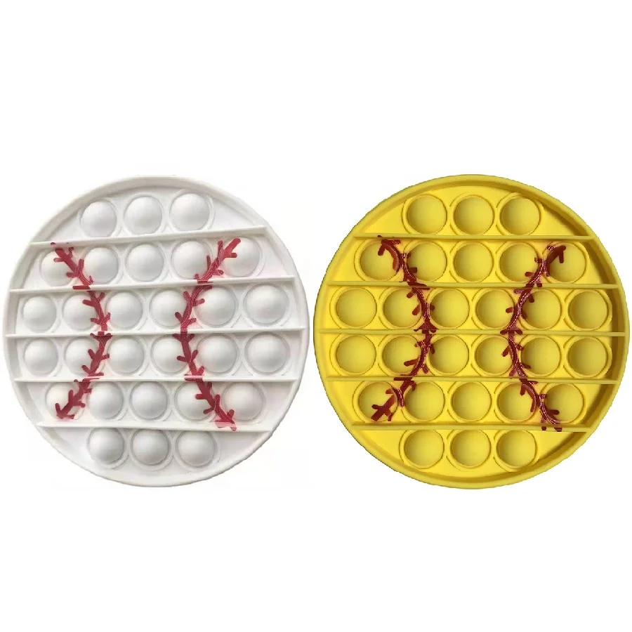 Itting fidget softball baseball push pop bubble for ball silicone antistress sensory toy