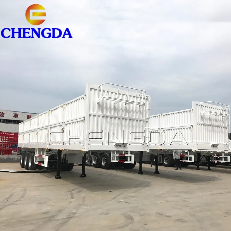 High Quality Cheap Large Capacity 3 Axle Cargo Sidewall Trailer for Sale