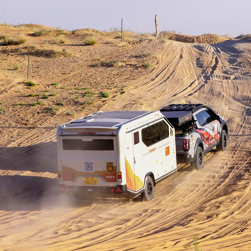 Новый продукт внедорожный прицеп 4x4 RV Caravan Motorhome Camper трейлер для продажи оцинкованный лист/Профиль стальная конструкция