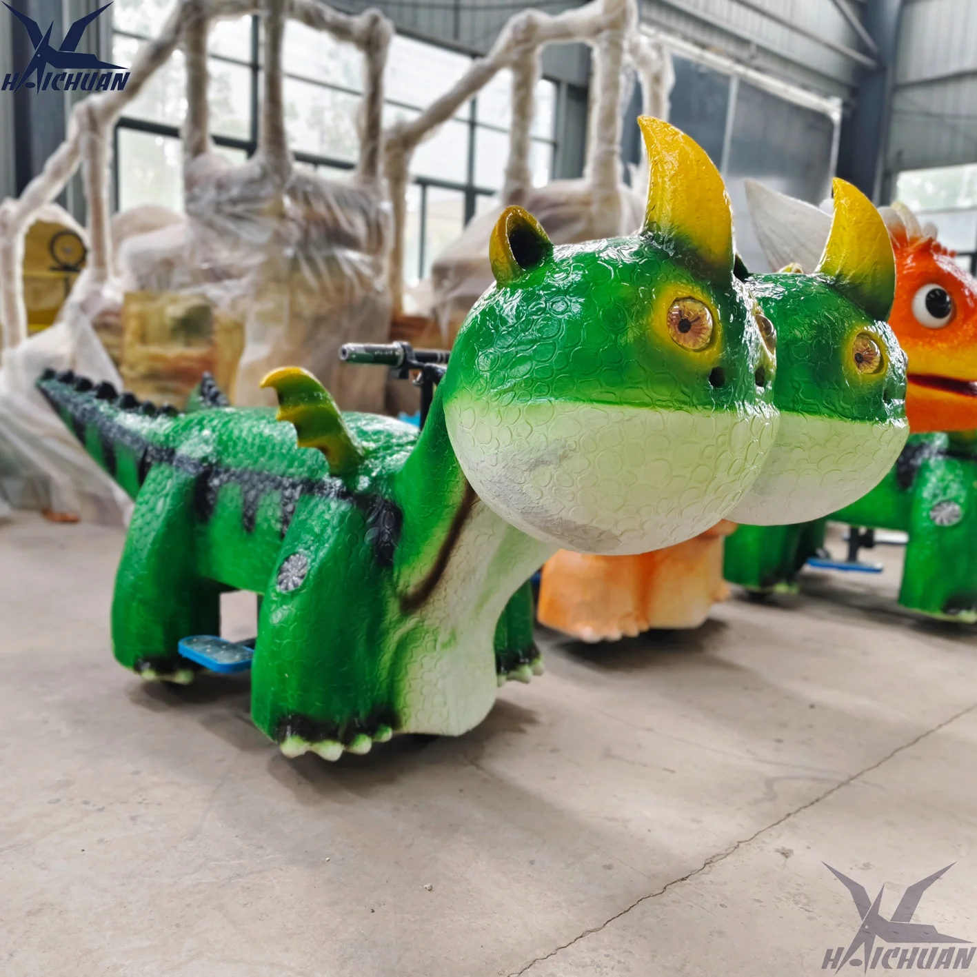 Kids Electric Dinosaur Rides Indoor Playground Children Riding Dinosaur Machine Ride a Dinosaur Walking