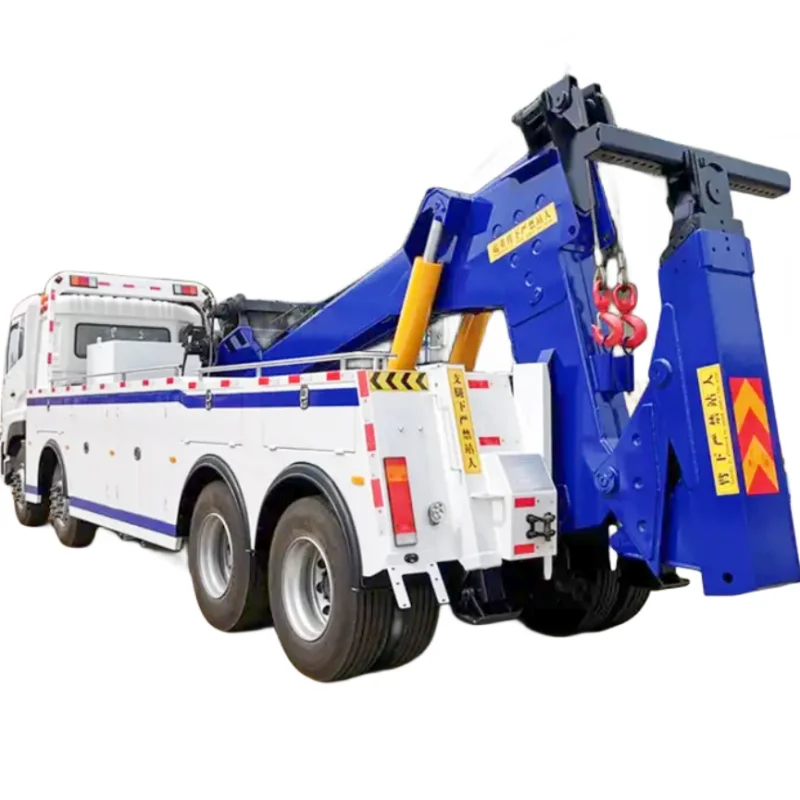 Dongfeng 8*4 Heavy duty Wrecker Tow Truck 40ton 60T Metro rescue recovery tow truck municipal roadside assistance with crane
