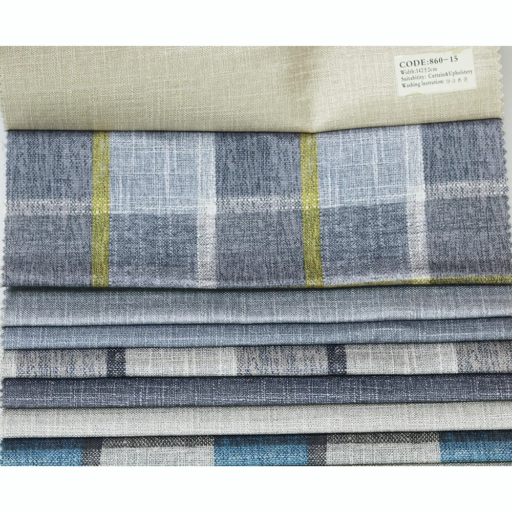 Atmospheric Plaid Striped Fabric Soft Material Fabric Comfortable Touch Home Sofa Fabric