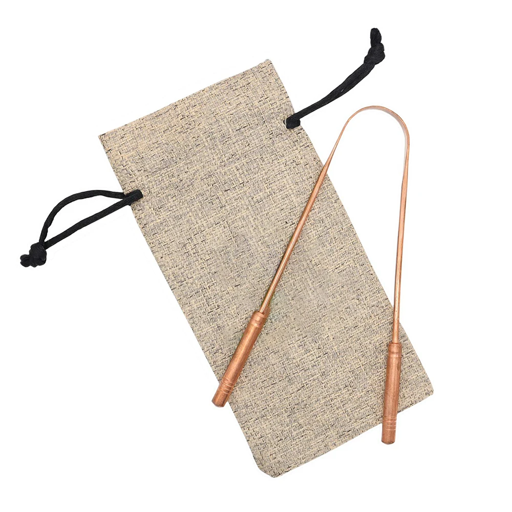 Hot Sales Premium 100% Rose Gold Copper Metal U Shaped Tongue Scraper for Your Tongue Tongue Cleaner