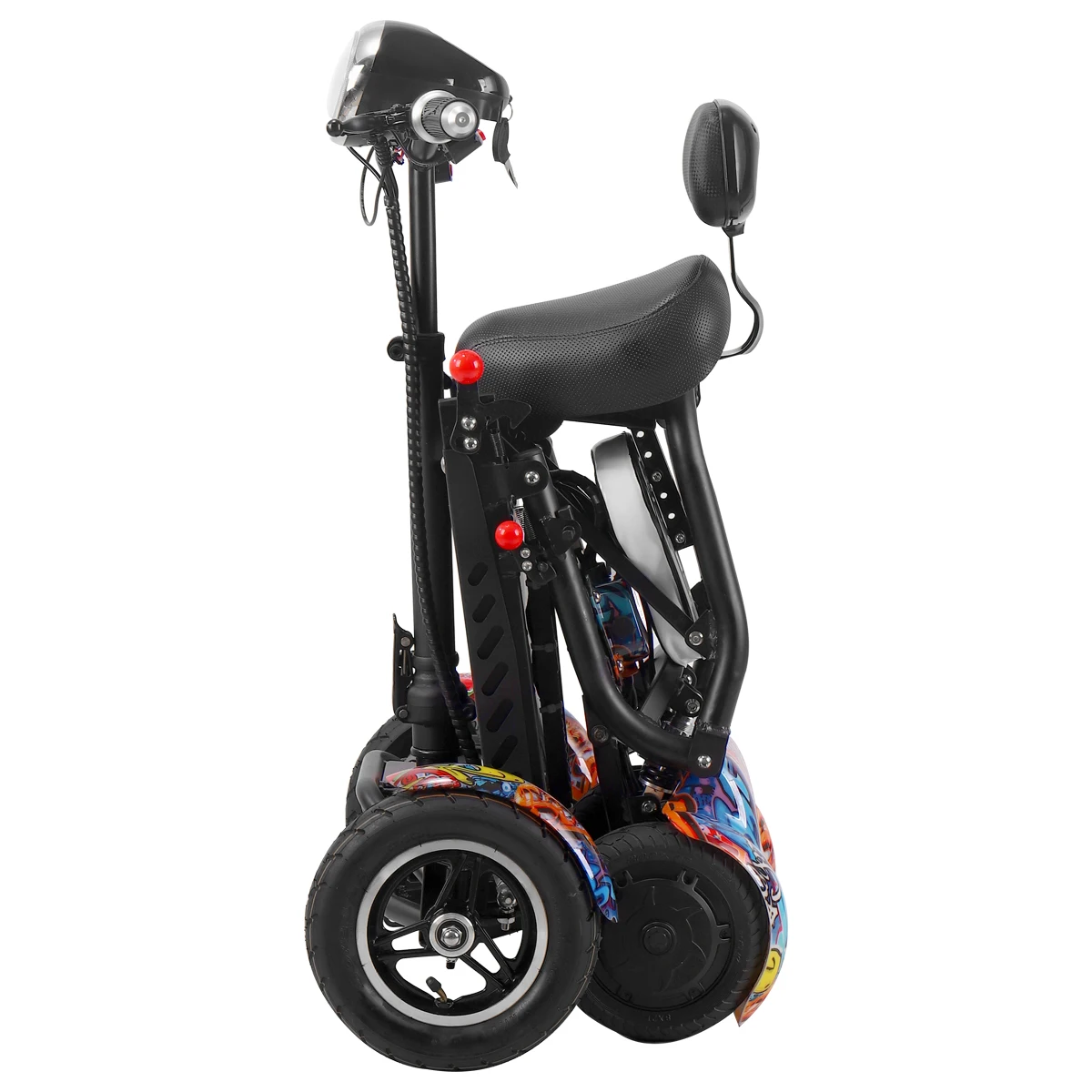 long range  double seat 250w  low speed portable 4 wheel mobility electric scooters  city bike  10 inch