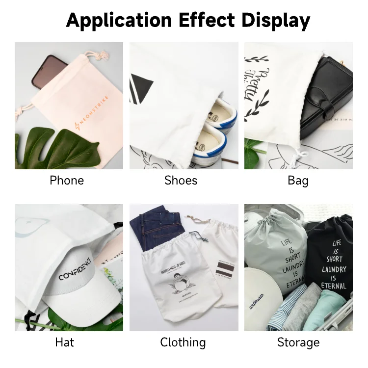 Hot Selling Canvas Dust Bag Custom Print Cotton Canvas Drawstring Bags With Logo