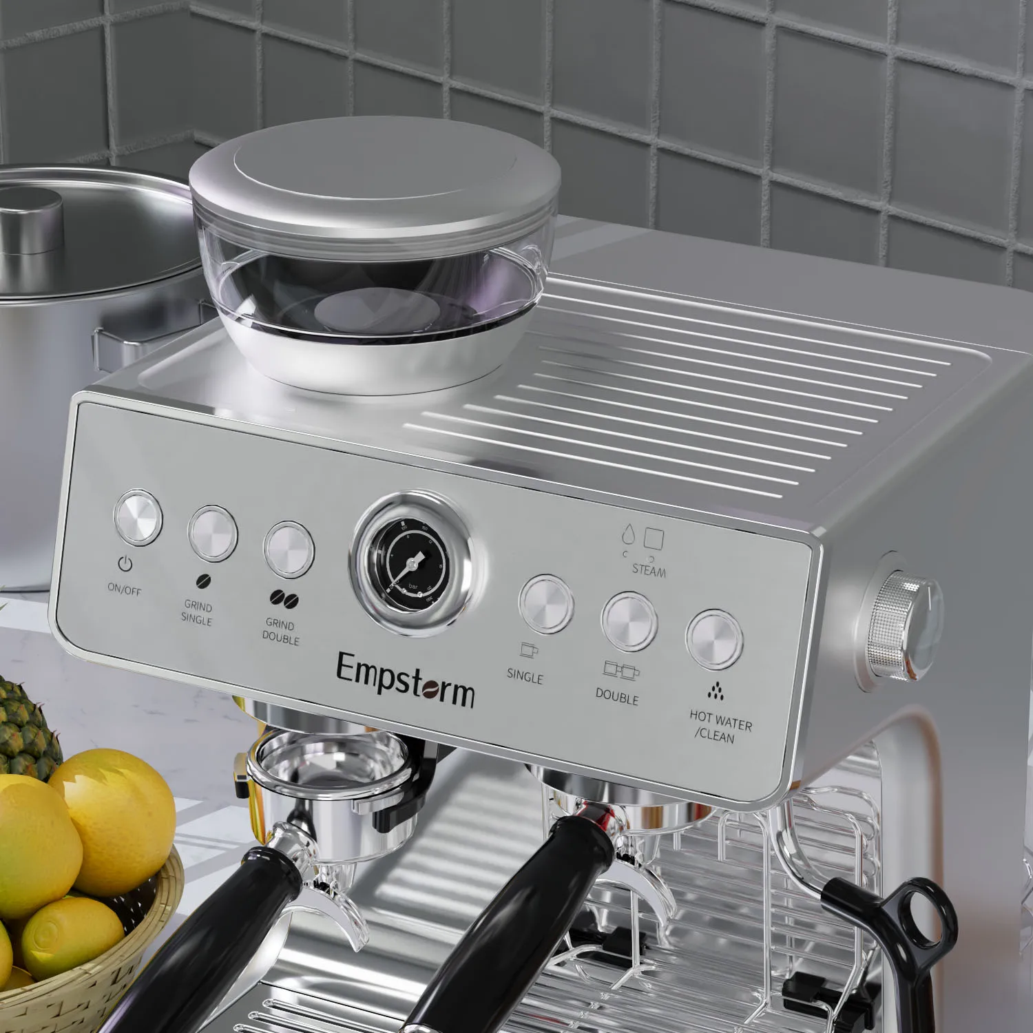 Efficient Preheating Nice Minute Espresso With Grinder Pid Temperature Controlled Semi-Automatic Coffee Machine