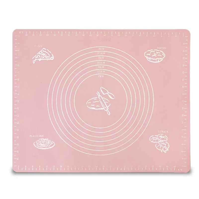Non Stick food grade Silicone Kneading Dough Mat Pastry Or Baking Pad With Scale