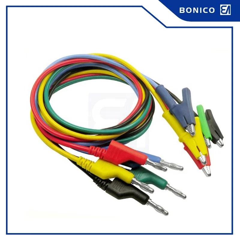 Никелевый зажим типа «крокодил» с штабелируемым банановым штекером 4 мм