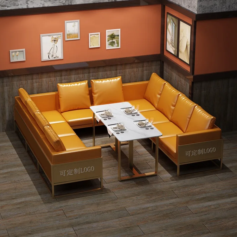 Manufacturer Direct Sale Music restaurant sofa card restaurant Bistro cafe milk tea shop casual tables and chairs