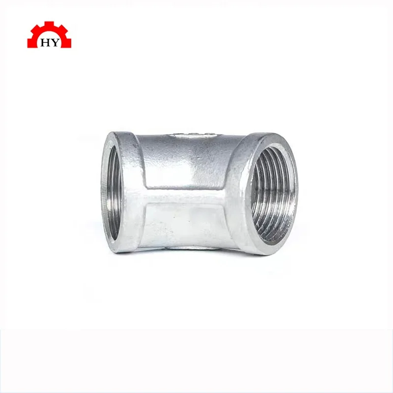Malleable cast iron pipe fittings galvanized steel 45 degree elbow with internal and external thread for water supply elbow