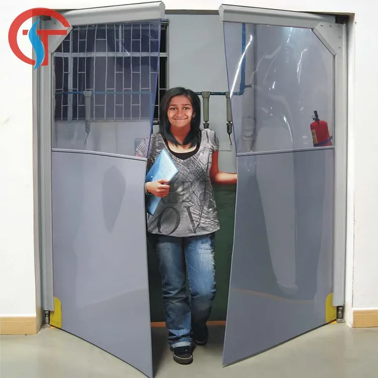 Flexible PVC Crash Doors Rubber Commercial Double Swing Doors