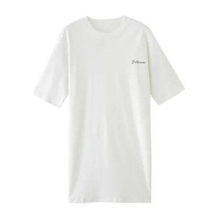 Factory Customize Print Dress Casual Home Wear Lady Nighty Summer Pajamas Patterns Nightgown Combed Cotton Loungewear Sleep Gown