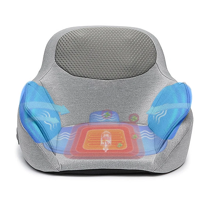 Kingworth Remote 3D Shiatsu kneading Thighs Lower Back Lumbar Support Hips Airbags Compression Heated Massage Chair Seat Cushion