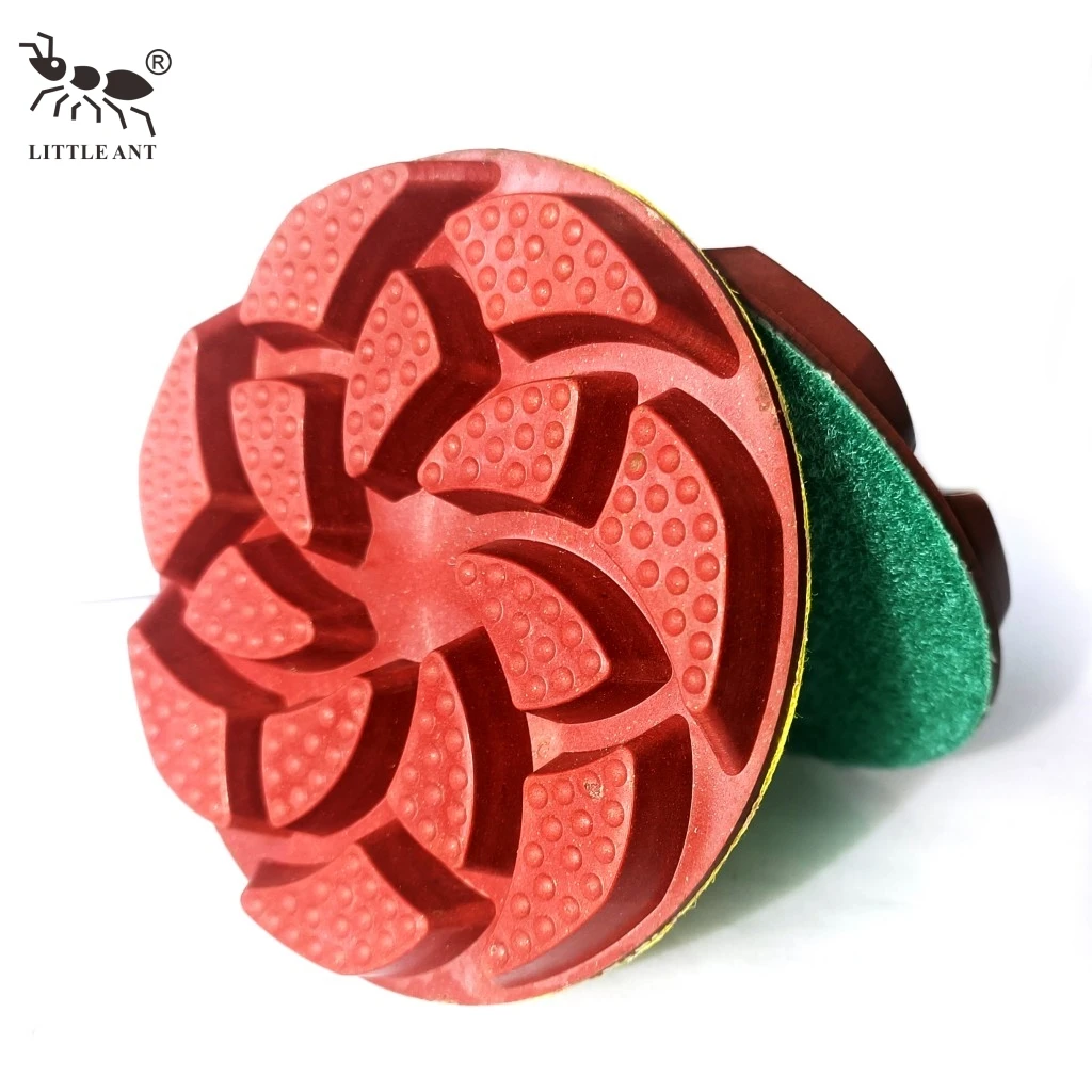 LITTLE ANT New High-quality Concrete Floor Polishing Pad 4 Inch 10mm Red Spider Cement Epoxy Diamond Grinder Polisher