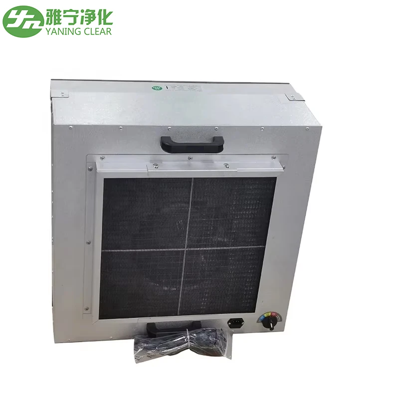 YANING 2*2 Size Ceiling Fan Filter Unit H14 HEPA Filter FFU Aluminum-zinc Coated 575*575 Fan Filter Unit