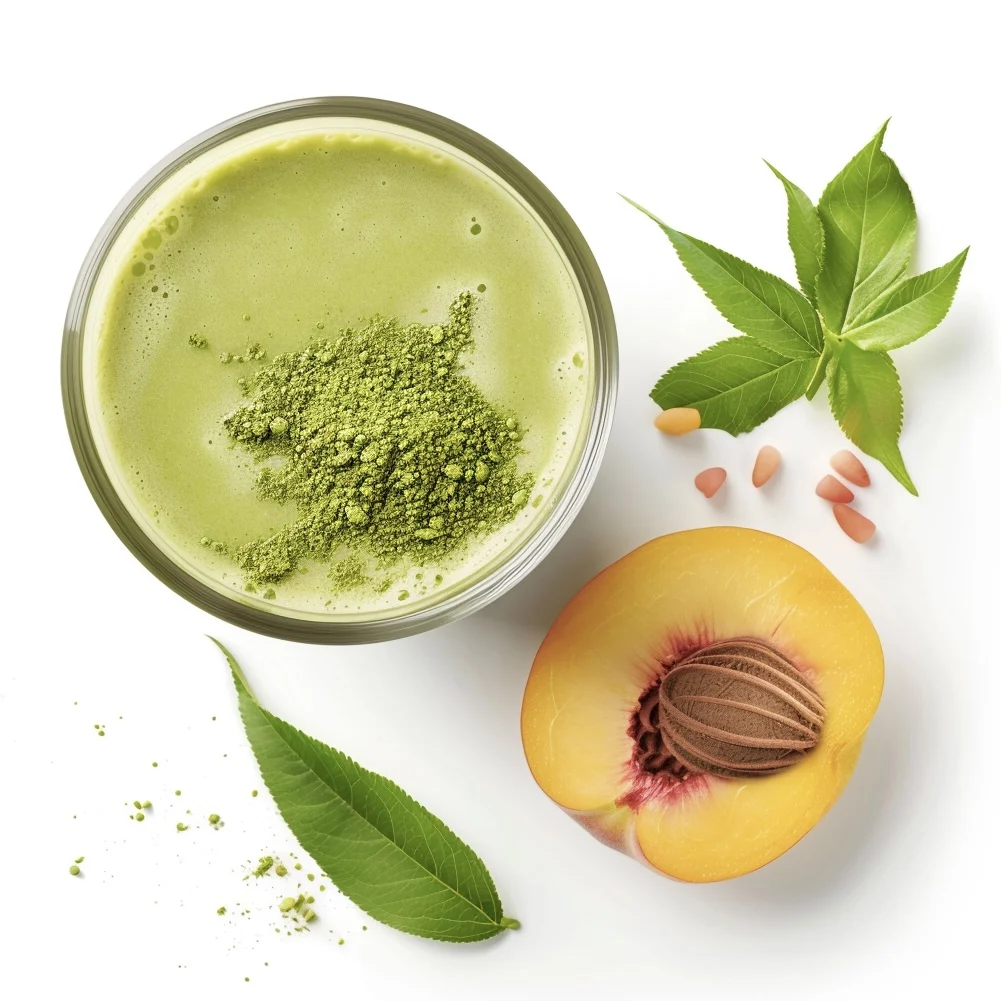 Organic Extra Peach  Flavour Matcha Powder For Drink Making