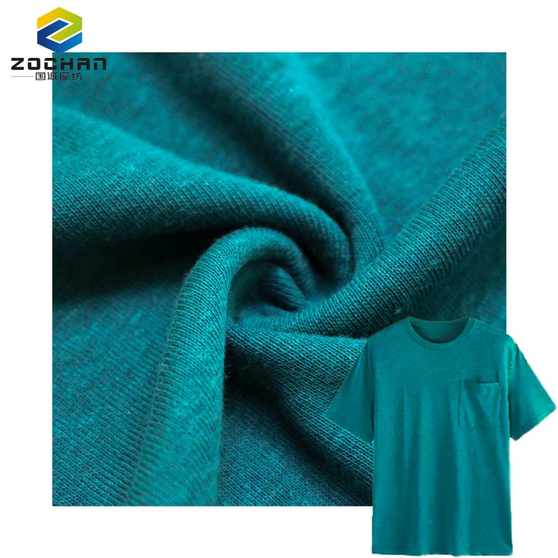 eco-friendly 165gsm 70% cotton 30% hemp 1*1rib Organic knitted fabric for Sweatshirt