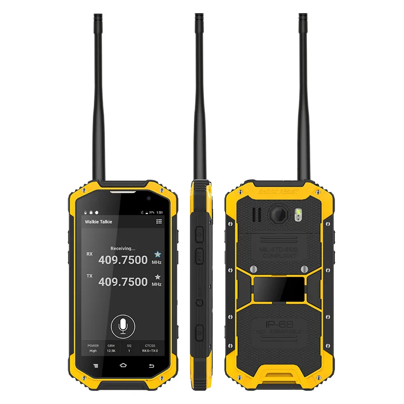 Разблокированный смартфон 2 Вт Walkie Talkie 13 МП 4400 батарея прочный телефон Android 4 7 дюймов IPS DMR UHF VHF