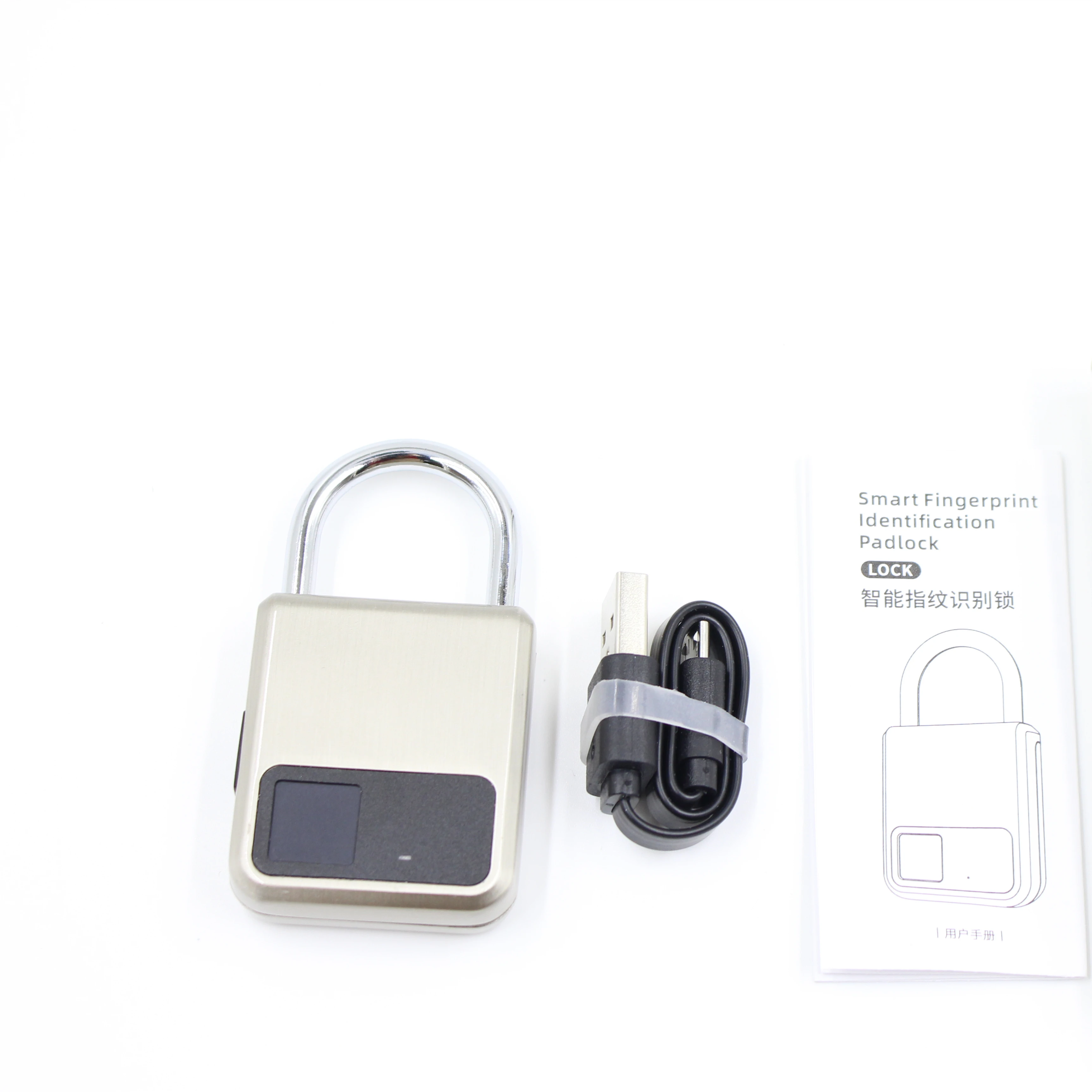 China Manufacturer Journal Padlock Fingerprint Lock for Cycle