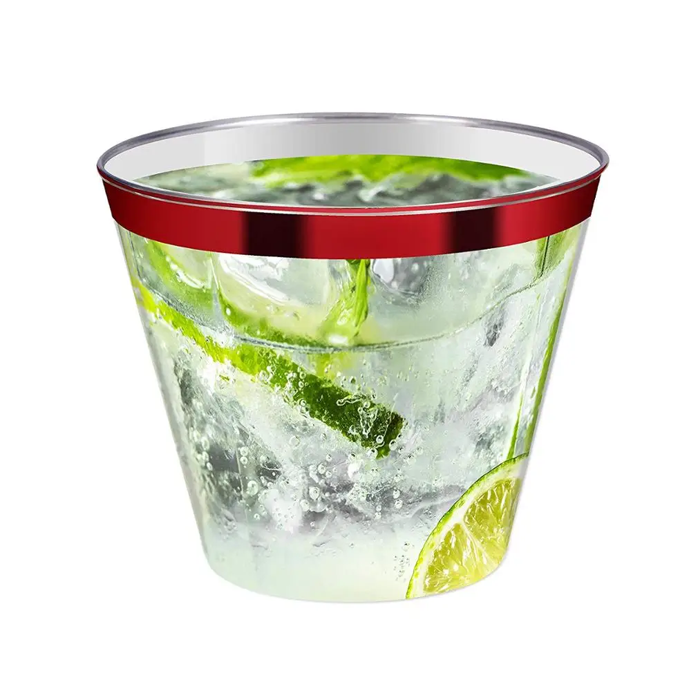 
Wholesale Red Rimmed Wedding Tumblers 