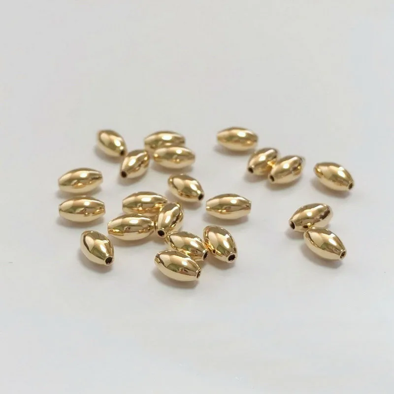 GF045 Wholesale 14K Gold Filled Bead 3X5mm Ovals Spacer Beads for Jewelry Making