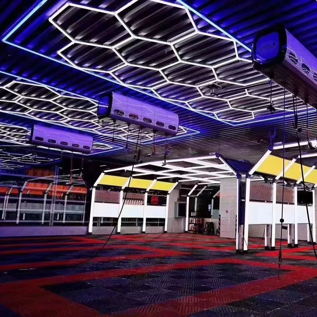 hexagonal splicing ambient led touch modular light y shape wood panel warm wall large samples light 6500k