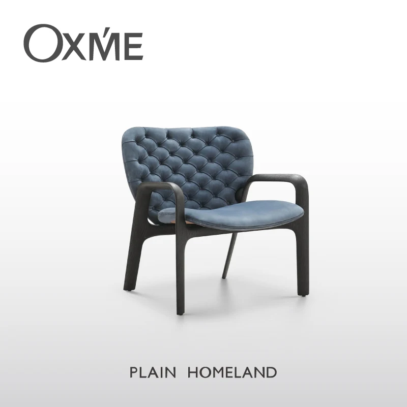 High End Modern Furniture Living Room Furniture Chesterfield  Button Tufted Genuine Leather Love Seat Chair Hotel Room Chair