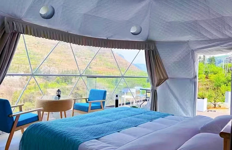 Luxury geodesic dome house tent resort hotel geodome for camping