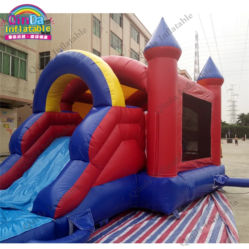 
2019 Funny kid games inflatable jumping house commercial bounce house combo with inflatable bouncy slide 