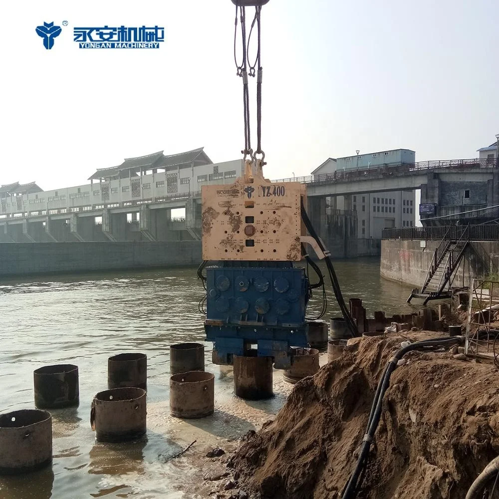 Yongan crane type hydraulic vibro hammer YZ-400B piling machine