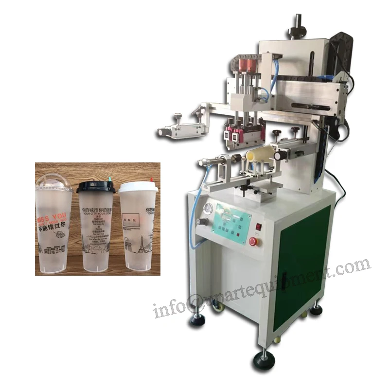 one color logo serigraphica printing automatic paper cup screen printing machine