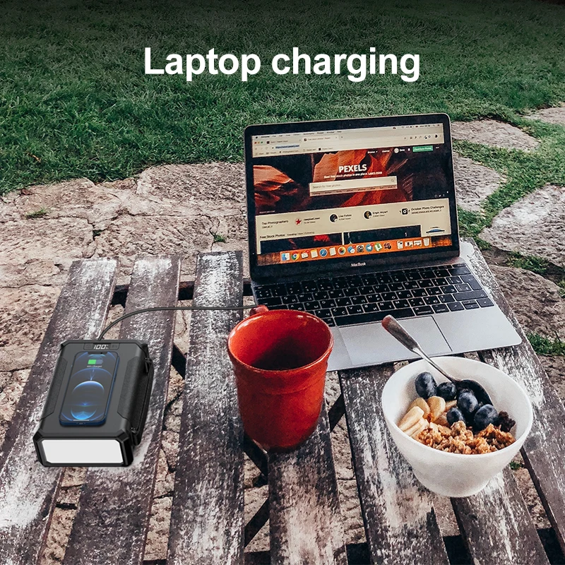 Портативный 308Wh Wireless Power Bank 96000 мАч пакеты DC 20V 24V 12V перезаряжаемая аккумуляторная батарея для зарядки Ноута и сотового телефона