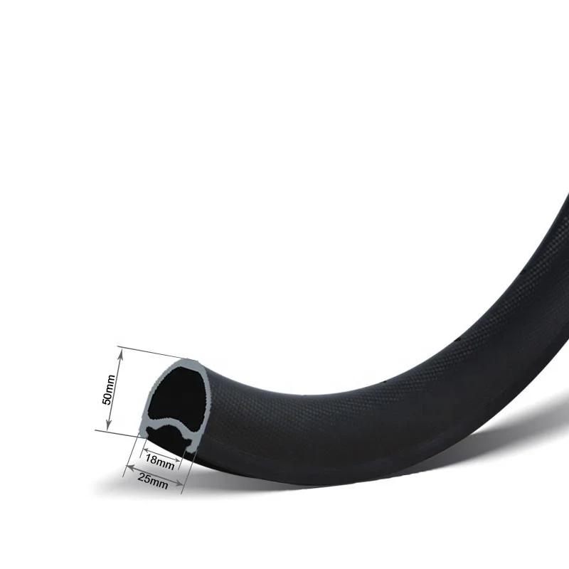 GoFast Tubeless Rims Carbon 700c Toray T700 T800 Carbon Road Rims 25mm Width 50mm Depth 700c Carbon Rims Disc Brake