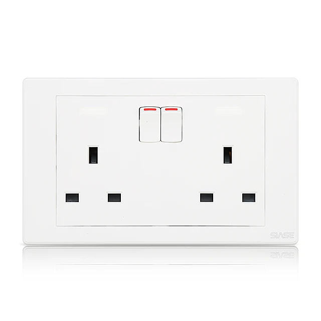 Siase AC Power 13a 2 комплекта, двойные электрические переключатели и розетки UK