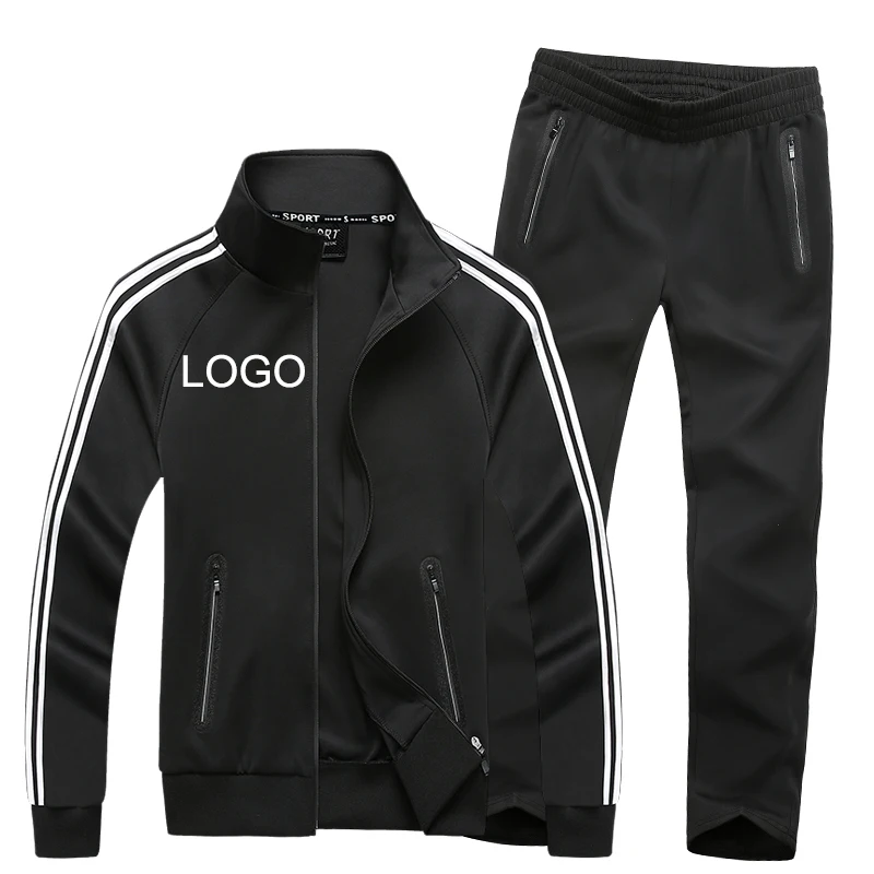 Custom 100% Polyester Mens Slim Fit Trendy Sweat Suits Set Long Sleeves Sublimation Men Tracksuit Soccer Wholesale Jogging Suit