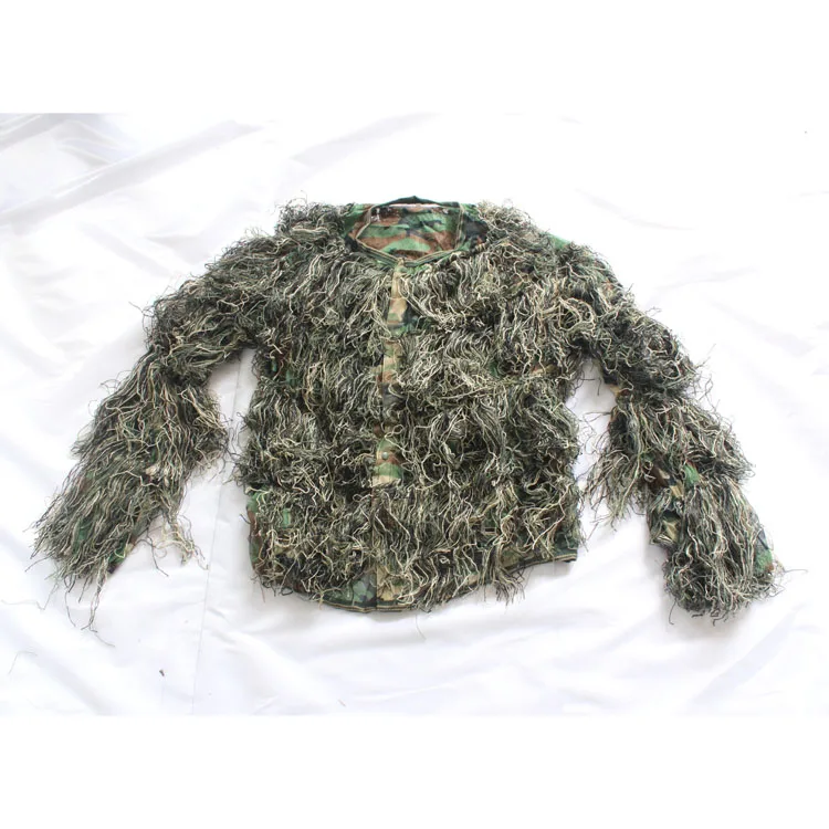  Камуфляжная накидка с 3d листьями камуфляжная костюм ghillie военное охотничье пончо из
