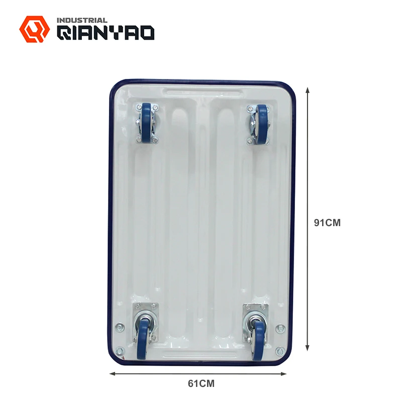 2022 Hot sale factory 300kgs 150kgs plastic platform hand pull push cart trolley