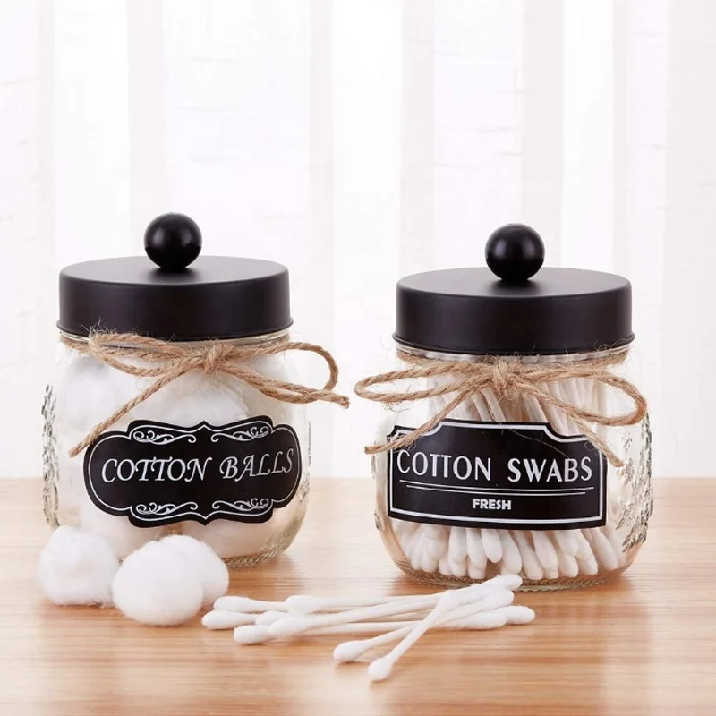 Wholesale Hand Sanitizer Pump Cover Glass Mason Jar With Black Soap Dispenser Bathroom Accessories