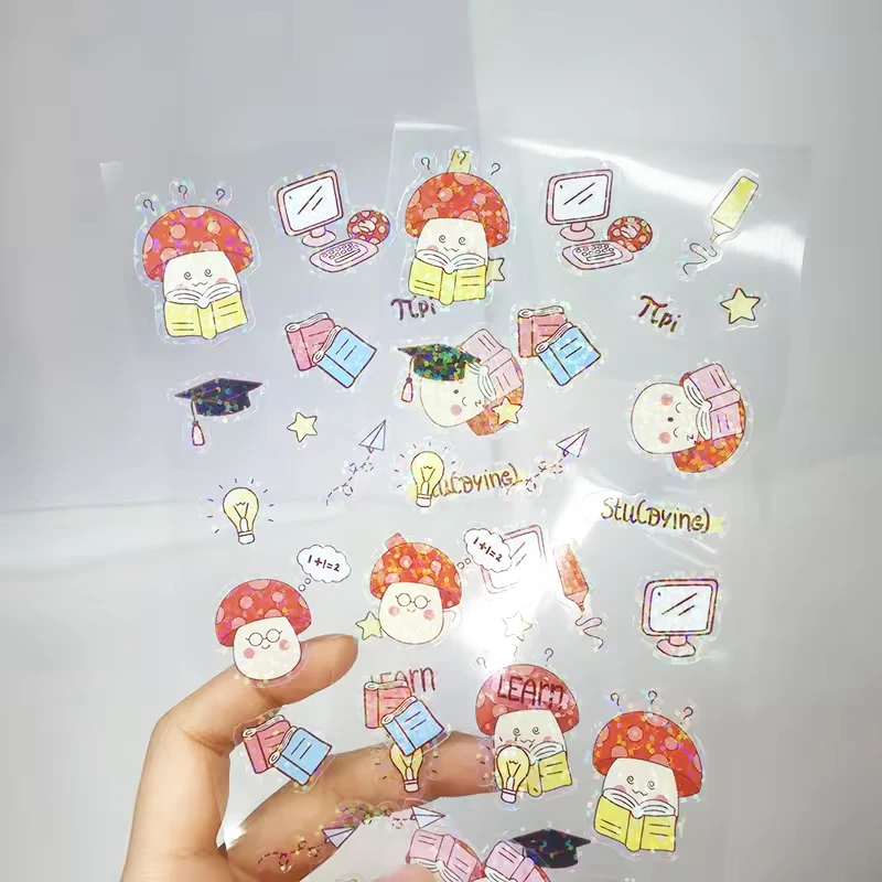 Waterproof Self Adhesive Sticker A4 A5 A6 Full Colour Printing Vinyl Custom Logo Kiss Cut Sticker Sheet