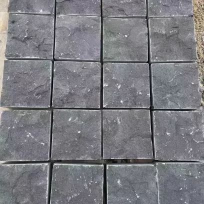 100% Natural Tough Grade Quality Basalt Cobble Stones Block Form-Premium Exporter Supplier