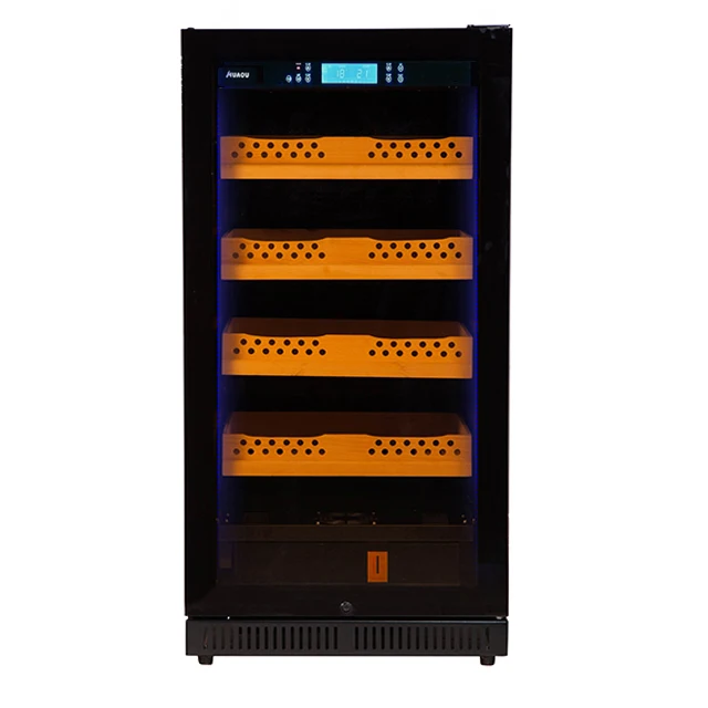 High-end cigar display collection cabinet LED light temperature balanced refrigerator