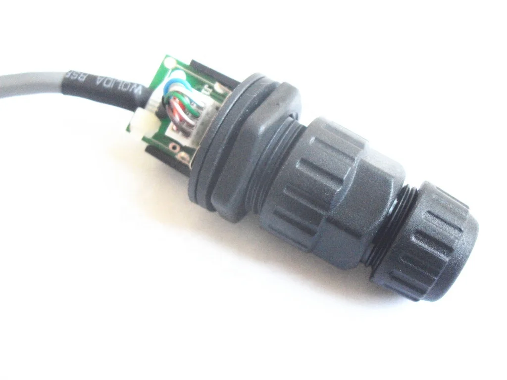 IP67 Front Panel Mounted Male Female Waterproof RJ45 Connector with Ethernet Cable