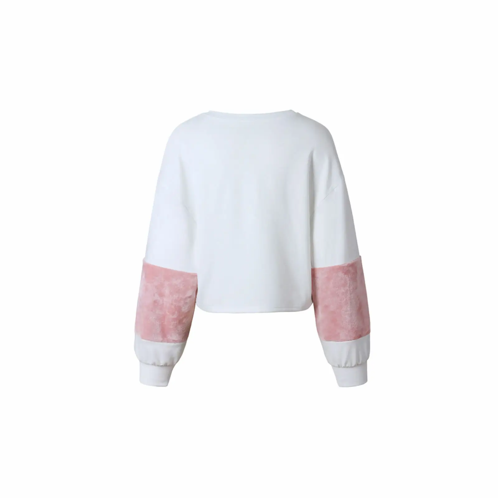 
Womens Plush Long Sleeve Sweater Wholesale Pullover Crop Tops Hoodies Sweatshirt Jumper 