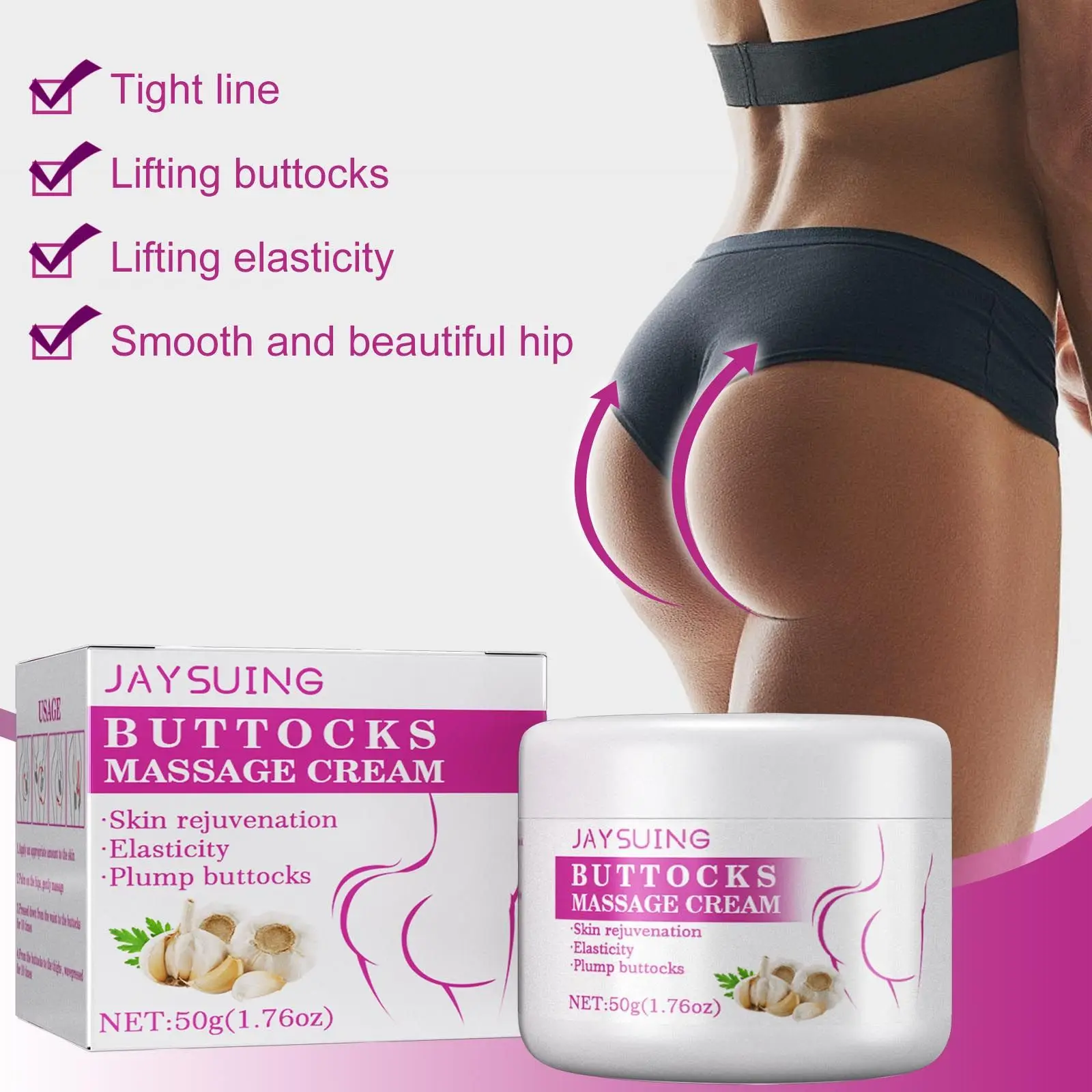 Private label Sexy Buttocks Firming Massage Hip Butt Enhancement Cream Plant Extract Effective Breast Butt Enhancement Cream