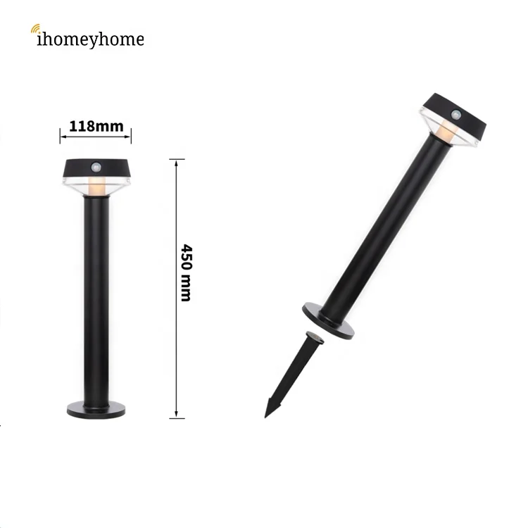 [2 Units Packed] Waterproof Solar Stake Light Outdoor Decorative Solar LED Bollard Pathway Light for Landscaping Lawn