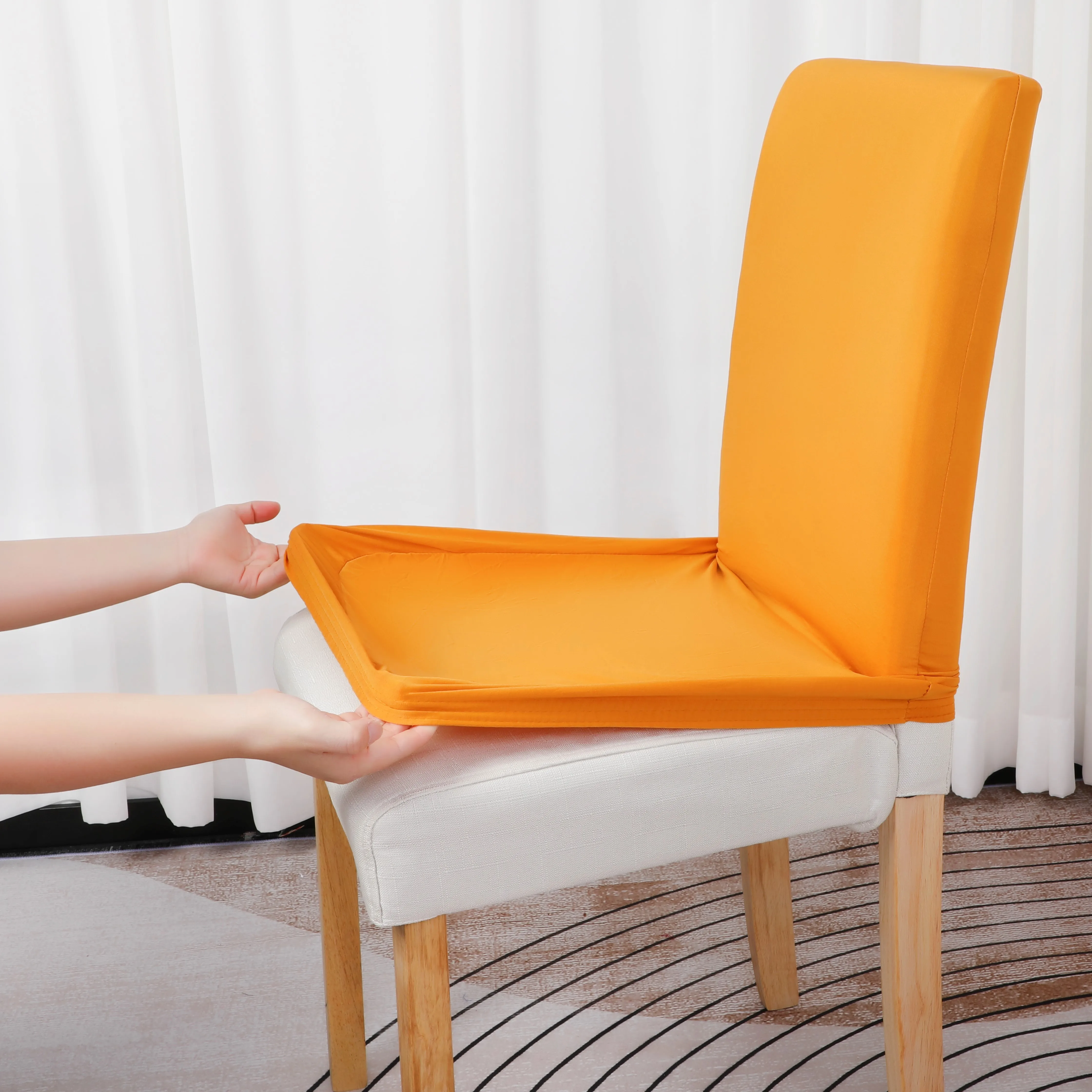 Four Seasons General Hotel Half Bag Chair Cover Modern Simple Factory Direct Supply Solid Color Elastic Chair Cover